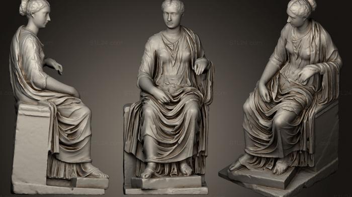 Статуи античные и исторические (Сидящая Церера, STKA_1271) 3D модель для ЧПУ станка